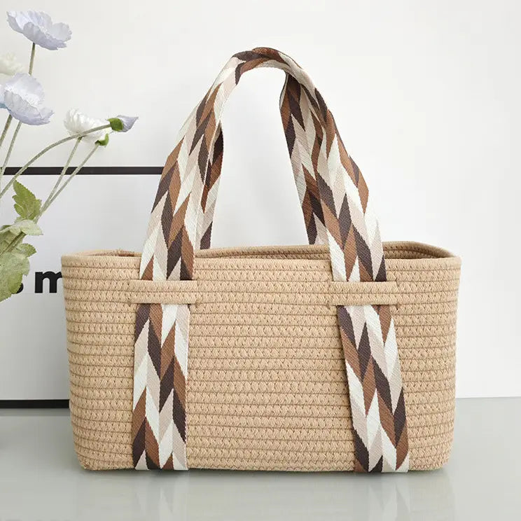 Handmade Large Capacity Straw Picnic Basket